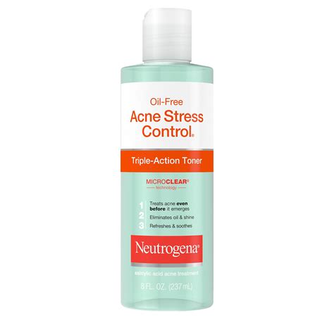 Neutrogena Triple Action Salicylic Acid Acne Medicine Facial Toner for Oily Skin, 8 fl oz ...