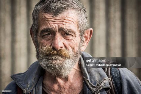 Portrait Of Homeless Man High-Res Stock Photo - Getty Images