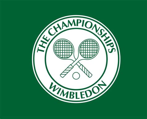 Wimbledon The championships White Symbol Logo Tournament Open Tennis Design Vector Abstract ...