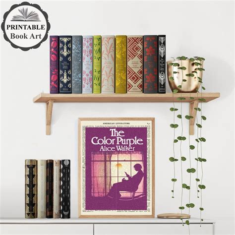 Printable the Color Purple Book Cover Print on American | Etsy