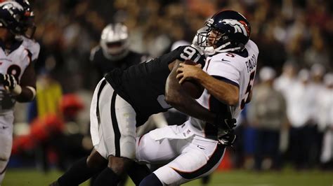 Raiders' pass rush comes alive with trio of sacks against Denver Broncos