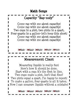 Math Songs on Capacity, Rounding, Measurement, Subtraction etc. | TpT