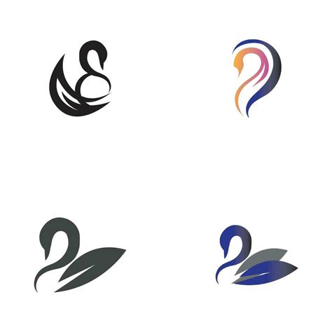 swan logo and symbol 23523714 Vector Art at Vecteezy