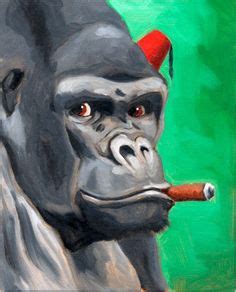 Gorilla Smoking A Cigar Tattoo