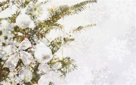 Download Yellow White Christmas Festive Ornaments Wallpaper | Wallpapers.com