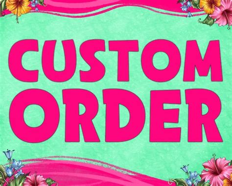 Custom Order Custom Order Png Design Digital - Etsy