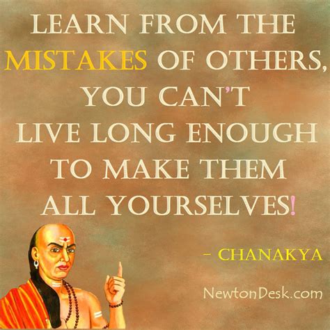 Learn From The Mistakes Of Others By Chanakya Quotes - Quotes World