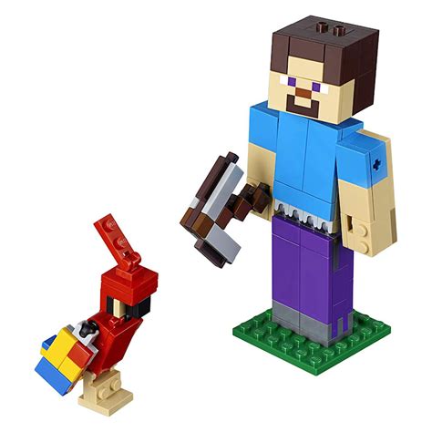 Minecraft Steve With Parrot Lego Sets | Minecraft Merch