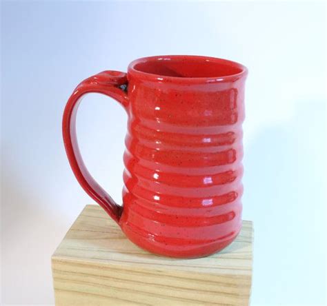 Extra Large Coffee Mug Red Pottery Mug by Lauren Bausch | Etsy | Big coffee mugs, Pottery mugs, Mugs