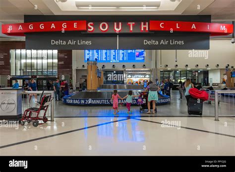 Delta Air Lines baggage claim in the south terminal of Atlanta International Airport in Atlanta ...