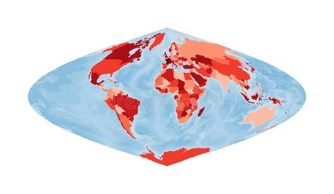 World Map. Sinusoidal Projection Stock Vector - Illustration of global, information: 217077782