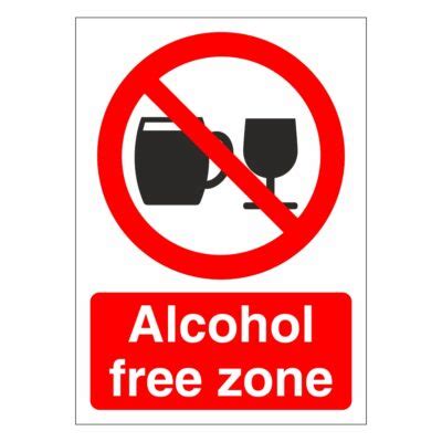 Alcohol Free Zone Sign - Aston Safety Signs