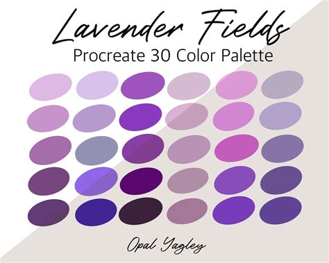 Lavender Fields / Purple Procreate Color Palette (953635) | Procreate palettes | Design Bundles ...