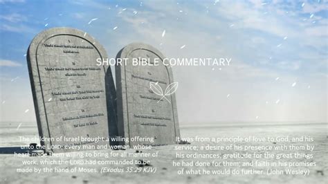 Exodus 35:29 - Short Bible commentary - Exodus 35:29 - Bible Portal