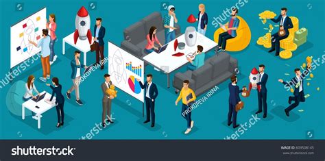 Trendy Isometric Vector People 3d Person Stock Vector (Royalty Free) 609508145