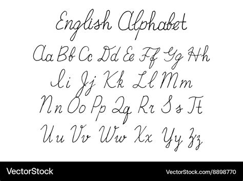 Alphabet letters uppercase lowercase Royalty Free Vector