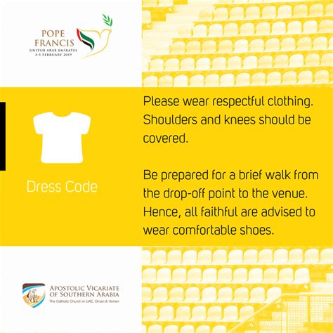 IMPORTANT: Dress code for Papal Mass attendees - The Filipino Times