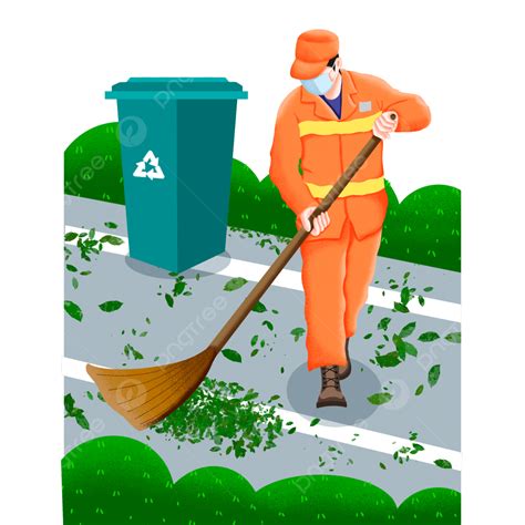 Sanitation Workers Sweep The Streets On Labor Day, May 1, Labor Day, Environmental Sanitation ...