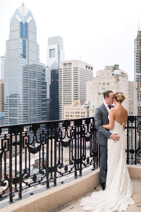 Phiadelphia Skyline at Hyatt Bellevue Wedding by Adrienne Matz ...