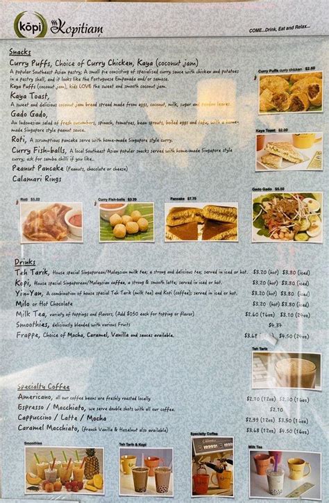 Online Menu of Kopitiam Cafe Restaurant, Milpitas, California, 95035 ...