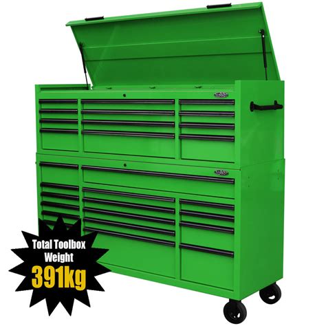 MAXIM 72” Green Toolbox Top Chest & Roll Cabinet Combo with 28 Drawers ...