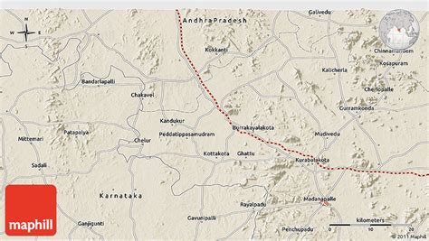 Shaded Relief 3D Map of Madanapalle