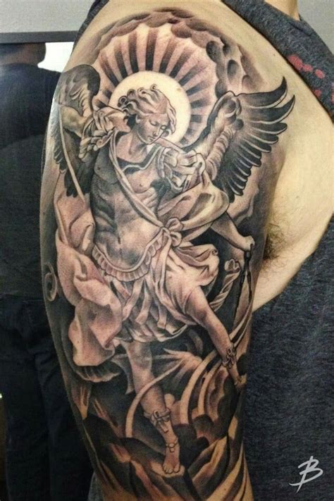 Pin by Joe gangale on tattoos | St michael tattoo, Archangel tattoo, Grey tattoo