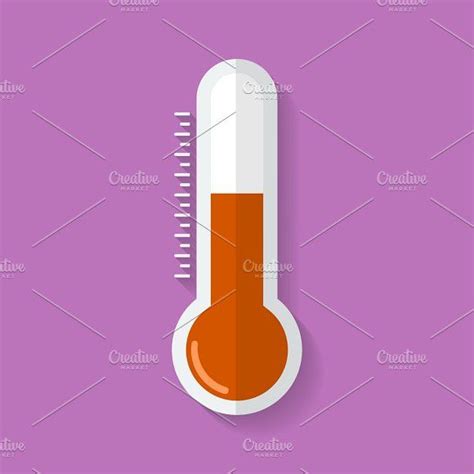 thermometer icon flat design