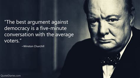 Winston Churchill Democracy Quote Average Voter - ShortQuotes.cc