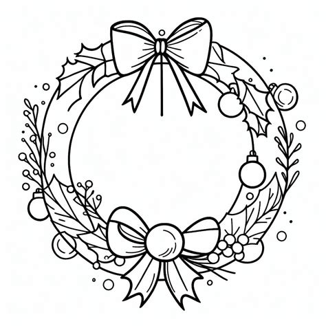 Nice Christmas Wreath coloring page - Download, Print or Color Online ...