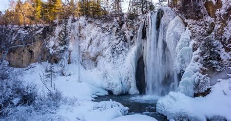 Explore the Frozen Waterfalls of Spearfish Canyon , Spearfish, South Dakota