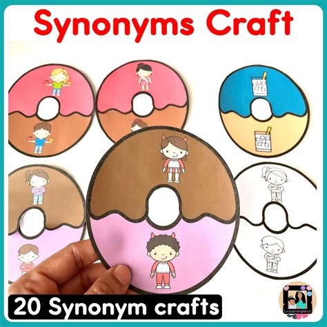 Synonyms Donut Crafts | Synonyms Center Activities | Made By Teachers