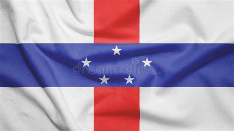 Netherlands Antilles Flag with Fabric Texture Stock Image - Image of ...