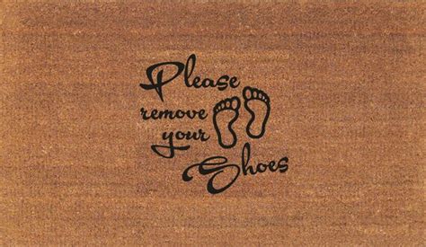 Please Remove Your Shoes Door Mat Welcome Mat Coir Doormat