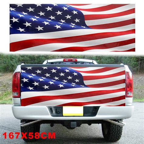 Car Stickers American Flag 167CM X 58CM Waterproof for Truck SUV ...