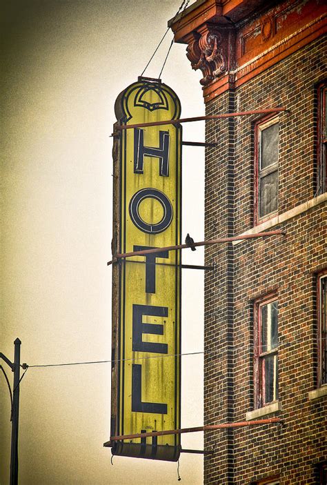 Old Detroit Hotel Sign Photograph by Scott Bert - Fine Art America