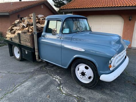 1957 Chevy 3800 One-Ton Flatbed Diesel Dually Stump Puller Farm or Ranch Truck - Classic ...