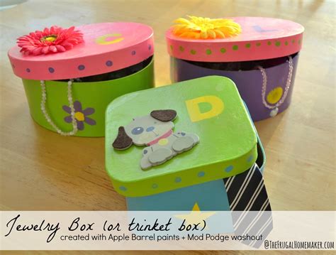 Jewelry box or trinket box {Kids craft with Plaid crafts}