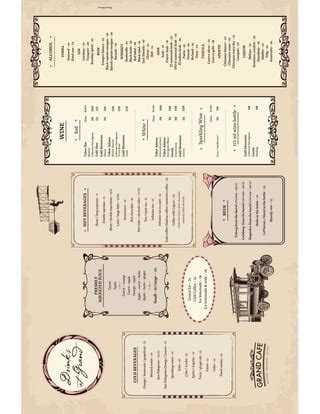 Grand cafe new menu 2013 | PDF