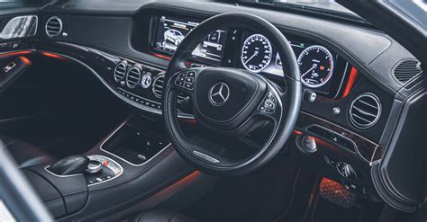 Interior of a Black Mercedes Benz Car · Free Stock Photo