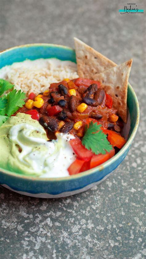 Vegan Chilli Con Carne - UK Health Blog - Nadia's Healthy Kitchen