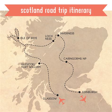 Scotland Road Trip Map - A Globe Well Travelled