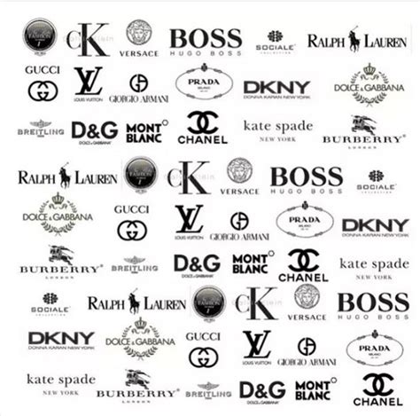 many different types of logos on white paper