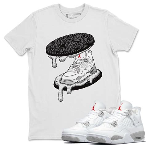 Air Jordan 4 Retro White Oreo Sneaker Shirts and Sneaker | Etsy