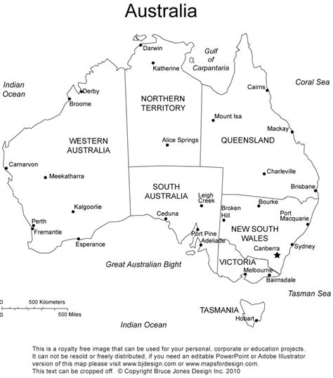 Free Printable Map Of Australia - Printable Maps