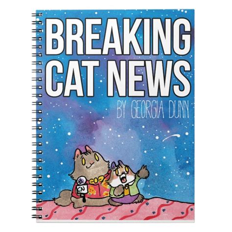 Breaking Cat News Sunday Art notebook | Zazzle.com