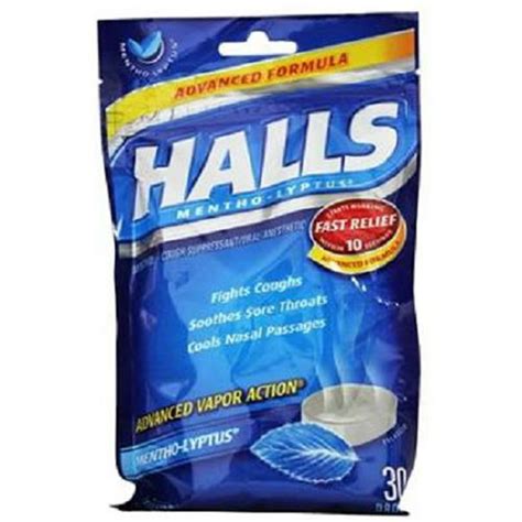 Product Of Halls, Menthol Lyptus - Bag, Count 1 - Cough Drops / Grab ...