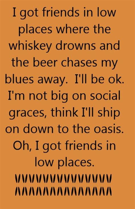 Garth Brooks - Friends in Low Places - song lyrics, song quotes, songs, music lyrics, music ...