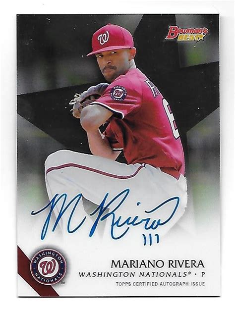 MARIANO RIVERA 2015 Topps Bowman's Best of 15 Auto Autograph #B15-MR ...