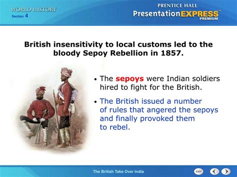 PPT - Understand the causes and effects of the Sepoy Rebellion. Explain how British rule ...